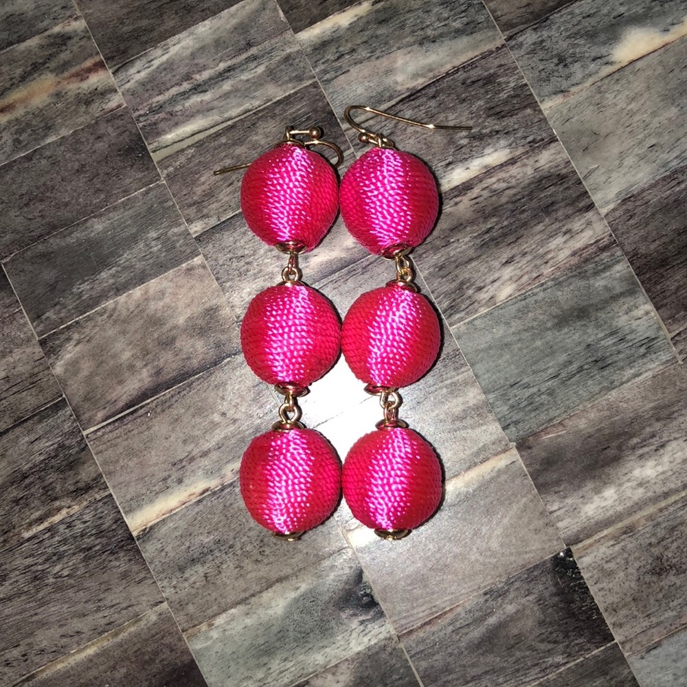 Baublebar pink ball earrings